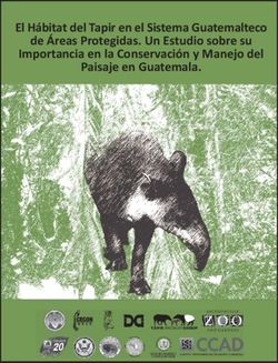 El H&aacute;bitat del Tapir en el Sistema Guatemalteco de &Aacute;reas Protegidas. Un Estudio sobre su Importancia en la Conservaci&oacute;n y Manejo del - Paisaje en ...