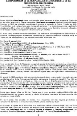 LA IMPORTANCIA DE LA TILAPIA ROJA EN EL DESARROLLO DE LA PISCICULTURA EN COLOMBIA