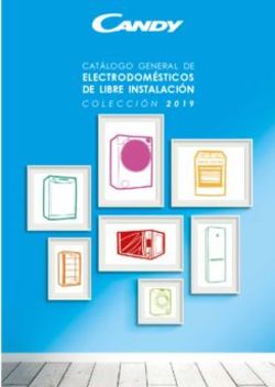 ELECTRODOMÉSTICOS DE LIBRE INSTALACIÓN - CATÁLOGO GENERAL DE - Candy