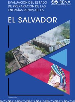 EL SALVADOR EVALUACIÓN DEL ESTADO DE PREPARACIÓN DE LAS ENERGÍAS RENOVABLES - Diciembre 2020