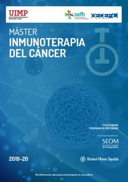 INMUNOTERAPIA DEL CÁNCER - MÁSTER 2019-20