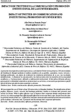 IMPACTO DE TWITTER EN LA COMUNICACIÓN Y PROMOCIÓN INSTITUCIONAL DE LAS UNIVERSIDADES. IMPACT OF TWITTER ON COMMUNICATION AND INSTITUTIONAL ...