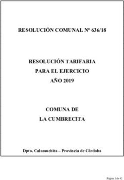 RESOLUCIÓN COMUNAL Nº 636/18 RESOLUCIÓN TARIFARIA PARA EL EJERCICIO AÑO 2019 COMUNA DE LA CUMBRECITA - Dpto. Calamuchita - Provincia de Córdoba