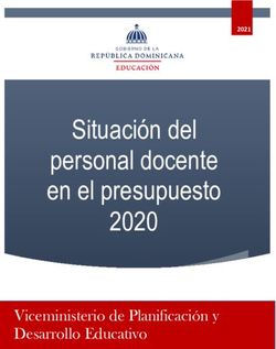 Situación del personal docente en el presupuesto 2020 - Viceministerio de Planificación y Desarrollo Educativo