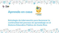 Aprendo en casa Estrategia de intervención para favorecer la continuidad del proceso de aprendizaje en el Sistema Educativo Público de Costa Rica ...