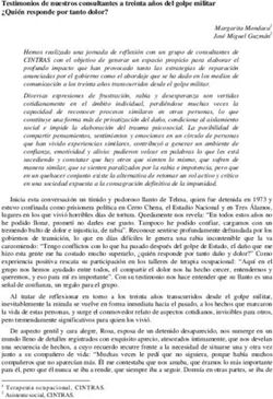 Testimonios de nuestros consultantes a treinta a&ntilde;os del golpe militar Qui&eacute;n responde por tanto dolor?