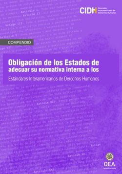 Obligación de los Estados de - adecuar su normativa interna a los Estándares Interamericanos de Derechos Humanos