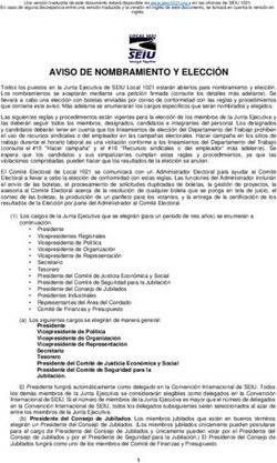 AVISO DE NOMBRAMIENTO Y ELECCI&Oacute;N - SEIU 1021