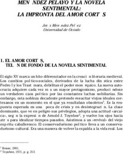 MEN&Eacute;NDEZ PELAYO Y LA NOVELA SENTIMENTAL: LA IMPRONTA DEL AMOR CORT&Eacute;S