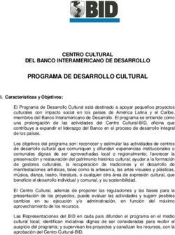 PROGRAMA DE DESARROLLO CULTURAL - CENTRO CULTURAL