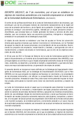 DECRETO 185/2017, de 7 de noviembre, por el que se establece un r&eacute;gimen de incentivos auton&oacute;micos a la inversi&oacute;n empresarial en el &aacute;mbito de la ...