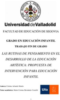 LAS RUTINAS DE PENSAMIENTO EN EL DESARROLLO DE LA EDUCACIÓN ARTÍSTICA: PROPUESTA DE INTERVENCIÓN PARA EDUCACIÓN INFANTIL - UVADOC