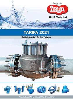 TARIFA 2021 Calidad, Garantía y Servicio Postventa - VÁLVULAS PARA SISTEMAS DE AGUA - Fluidval