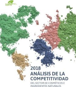 Análisis de lA 2018 del sector de cosméticos e ingredientes naturales - UNIDO