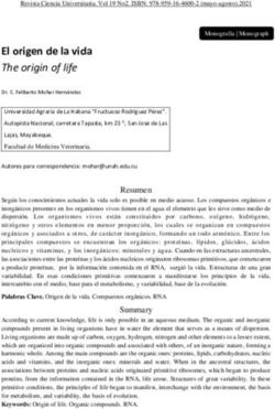 El origen de la vida The origin of life - Universidad Agraria de ...