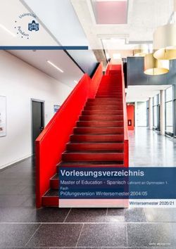 Vorlesungsverzeichnis - Master of Education - Spanisch Lehramt an Gymnasien 1. Fach - Universit&auml;t Potsdam