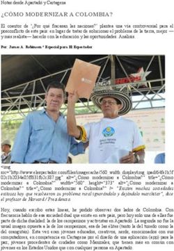 CÓMO MODERNIZAR A COLOMBIA?