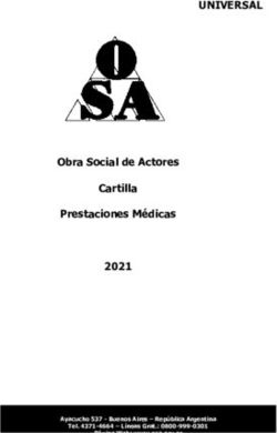 UNIVERSAL Obra Social de Actores - Cartilla Prestaciones Médicas 2021