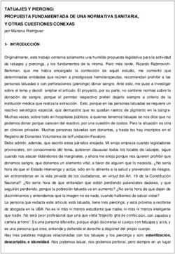 TATUAJES Y PIERCING: PROPUESTA FUNDAMENTADA DE UNA NORMATIVA SANITARIA, Y OTRAS CUESTIONES CONEXAS
