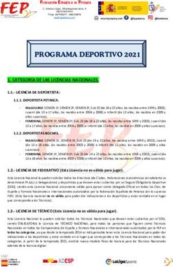 CATEGORÍA DE LAS LICENCIAS NACIONALES - Federación Española de ...