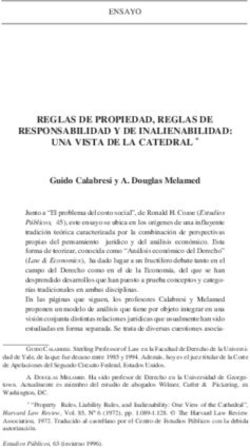 REGLAS DE PROPIEDAD, REGLAS DE RESPONSABILIDAD Y DE INALIENABILIDAD: UNA VISTA DE LA CATEDRAL