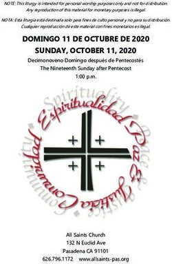 DOMINGO 11 DE OCTUBRE DE 2020 SUNDAY, OCTOBER 11, 2020