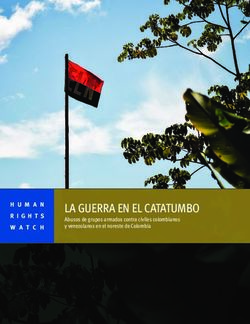 LA GUERRA EN EL CATATUMBO - Abusos de grupos armados contra civiles colombianos y venezolanos en el noreste de Colombia - Human Rights Watch