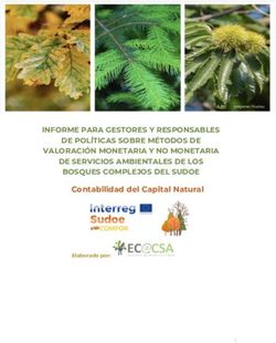 INFORME PARA GESTORES Y RESPONSABLES DE POL&Iacute;TICAS SOBRE M&Eacute;TODOS DE VALORACI&Oacute;N MONETARIA Y NO MONETARIA DE SERVICIOS AMBIENTALES DE LOS BOSQUES ...