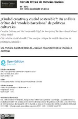 Ciudad creativa y ciudad sostenible?: Un análisis crítico del "modelo Barcelona" de políticas culturales - OpenEdition Journals
