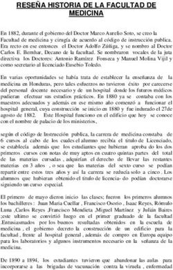 RESE&Ntilde;A HISTORIA DE LA FACULTAD DE - MEDICINA