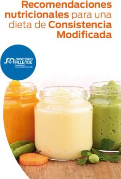 Recomendaciones nutricionales para una dieta de Consistencia Modificada