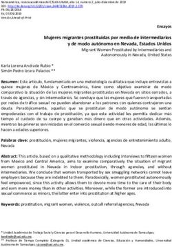 Ensayos Mujeres migrantes prostituidas por medio de intermediarios y de modo autónomo en Nevada, Estados Unidos