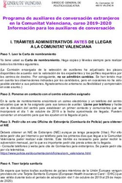 I. TRÁMITES ADMINISTRATIVOS ANTES DE LLEGAR A LA COMUNITAT VALENCIANA
