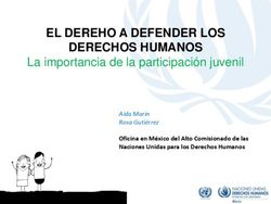 EL DEREHO A DEFENDER LOS DERECHOS HUMANOS - La importancia de la participación juvenil