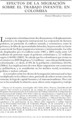 EFECTOS DE LA MIGRACIÓN SOBRE EL TRABAJO INFANTIL EN COLOMBIA