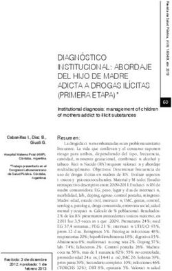 DIAGNÓSTICO INSTITUCIONAL: ABORDAJE DEL HIJO DE MADRE ADICTA A DROGAS ILÍCITAS (PRIMERA ETAPA)