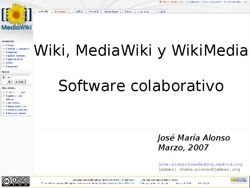 WIKI, MEDIAWIKI Y WIKIMEDIA SOFTWARE COLABORATIVO - JOSÉ MARÍA ALONSO MARZO, 2007