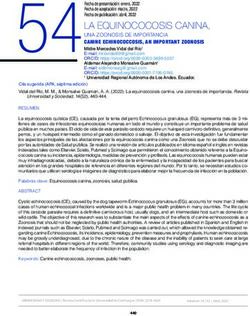 LA EQUINOCOCOSIS CANINA, UNA ZOONOSIS DE IMPORTANCIA