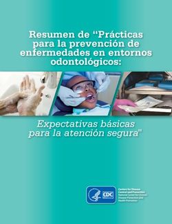 Resumen de "Prácticas para la prevención de enfermedades en entornos odontológicos: Expectativas básicas para la atención segura" - CDC