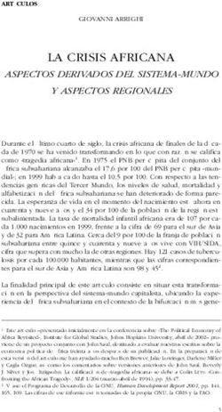 LA CRISIS AFRICANA ASPECTOS DERIVADOS DEL SISTEMA-MUNDO Y ASPECTOS REGIONALES