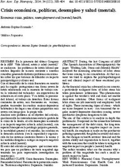 Crisis económica, políticas, desempleo y salud (mental).