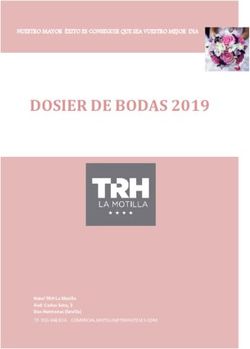 DOSIER DE BODAS 2019 NUESTRO MAYOR ÉXITO ES CONSEGUIR QUE SEA VUESTRO MEJOR DIA - Hotel TRH La Motilla