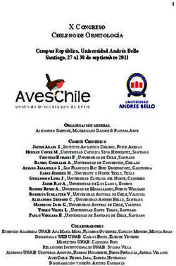X CONGRESO CHILENO DE ORNITOLOGÍA - Campus República, Universidad Andrés Bello Santiago, 27 al 30 de septiembre 2011