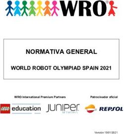 NORMATIVA GENERAL WORLD ROBOT OLYMPIAD SPAIN 2021 - WRO International Premium Partners - WRO Spain