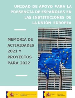 MEMORIA DE ACTIVIDADES 2021 Y PROYECTOS PARA 2022 - UNIDAD DE APOYO PARA LA PRESENCIA DE ESPAÑOLES EN LAS INSTITUCIONES DE LA UNIÓN EUROPEA