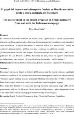 El papel del deporte en la irrupci&oacute;n fascista en Brasil: narrativa desde y con la campa&ntilde;a de Bolsonaro The role of sport in the fascist irruption ...