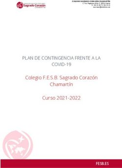 Colegio F.E.S.B. Sagrado Corazón Chamartín Curso 2021-2022 - PLAN DE CONTINGENCIA FRENTE A LA COVID-19