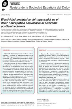 Efectividad analgésica del tapentadol en el dolor neuropático secundario al síndrome postlaminectomía