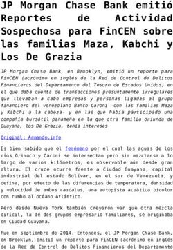 JP Morgan Chase Bank emiti&oacute; Actividad - de