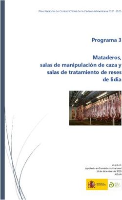 Programa 3 Mataderos, salas de manipulación de caza y salas de tratamiento de reses de lidia - Plan Nacional de Control Oficial de la Cadena ...